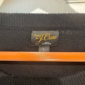 J. Crew Men's Classic Black Cashmere Crewneck Sweater